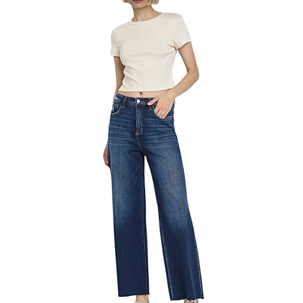 Lovervet Tummy Control Super High Wide Leg Denim Jeans Size 25